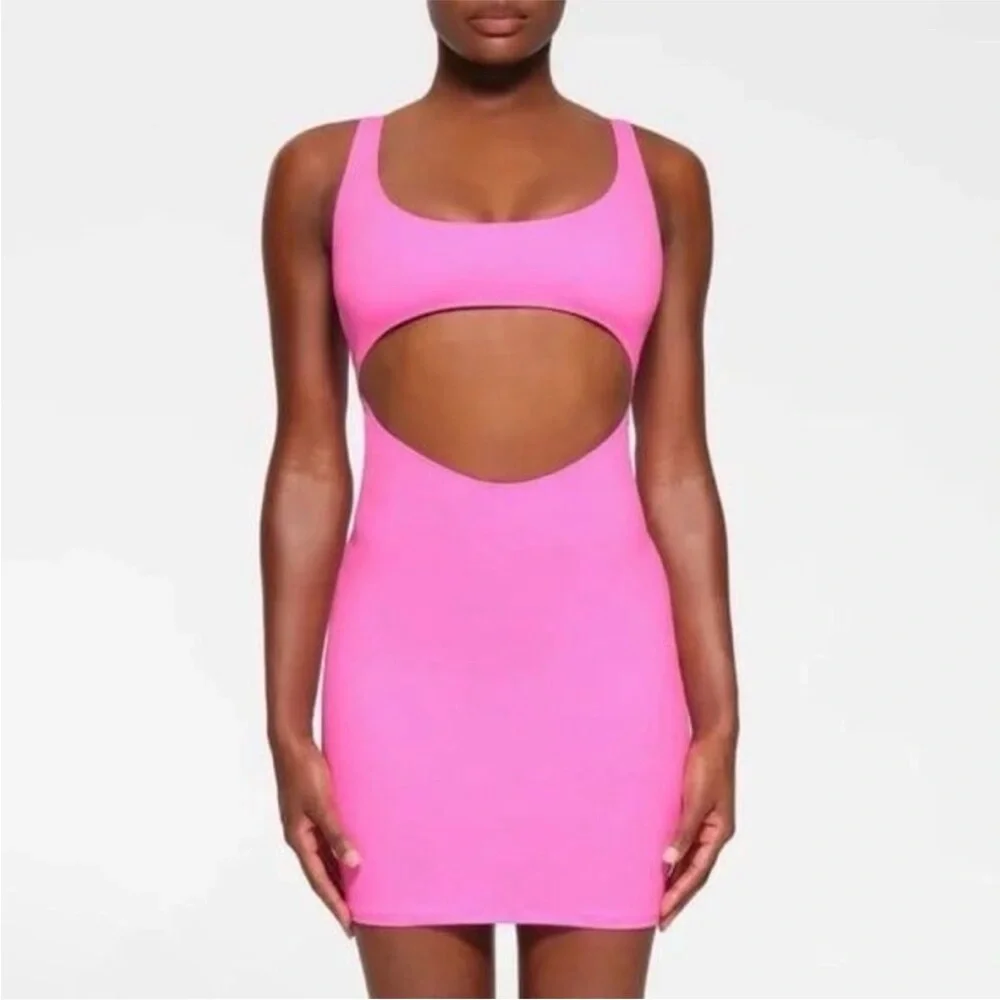 NWT SKIMS Swim Cut Out Tank Dress Women's 3662